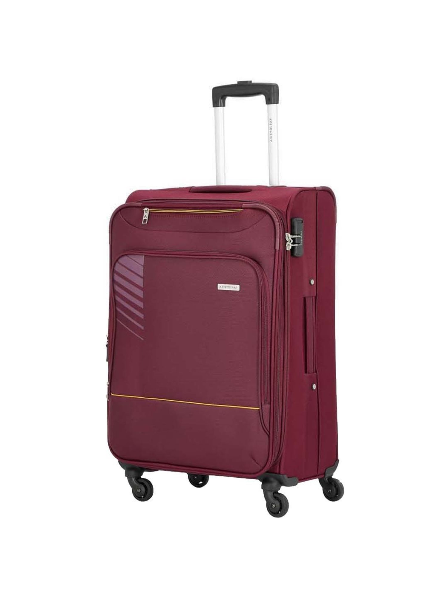 Aristocrat Vitara Red Solid Soft Medium Trolley Bag - 41.5 cm