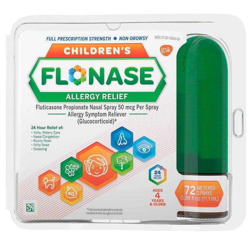 Flonase Children's Allergy Relief Nasal Spray - Fluticasone Propionate - 72 sprays - 0.38 fl oz