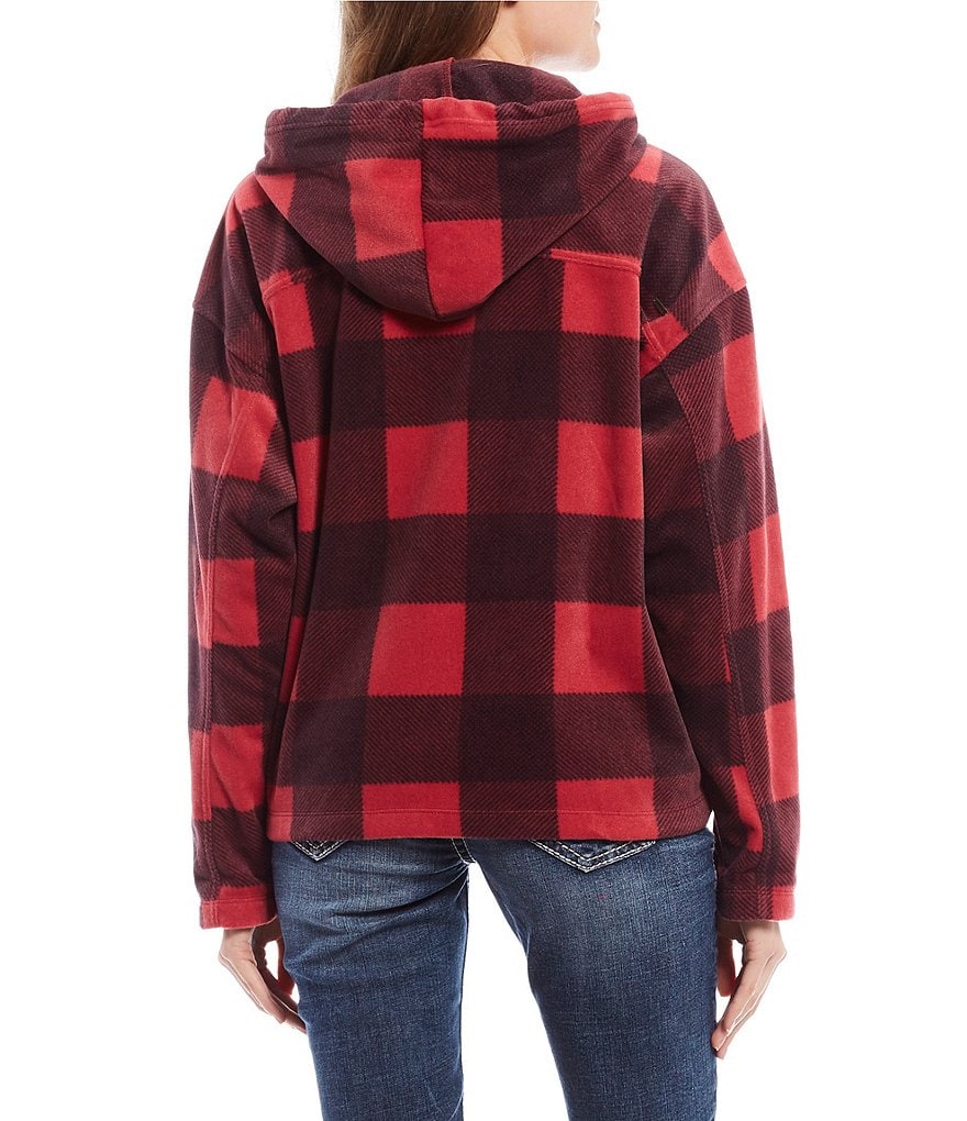 O'Neill Long-Sleeve Hampton Checked Plaid Super Fleece Pullover Hoodie
