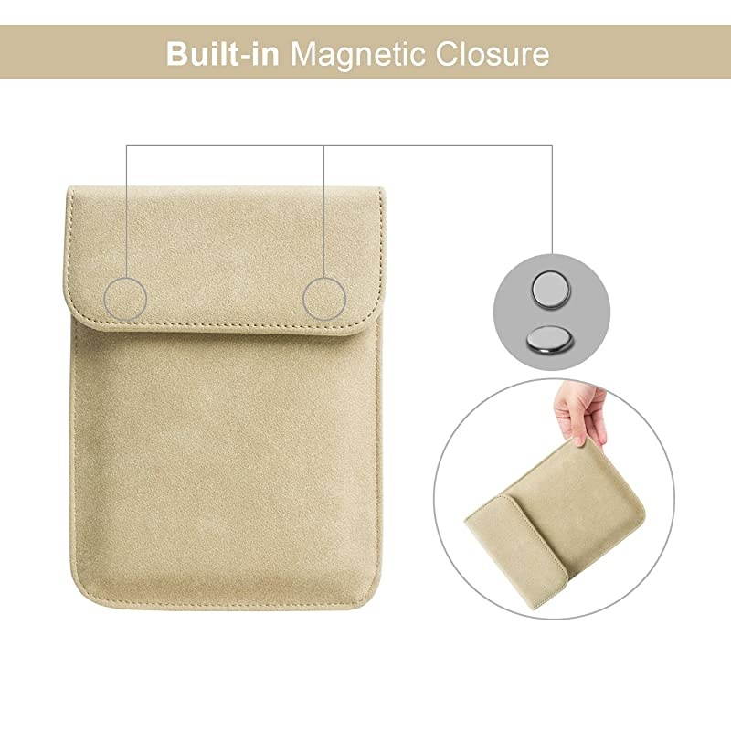 6 Inch Kindle Sleeve for All-New Kindle 2019/Kindle Paperwhite (Included 2018 Version)/Kindle Voyage/Kindle (8th Gen, 2016)/Kindle 4/5/Kindle Touch Protective Pouch Bag Case Cover, Khaki