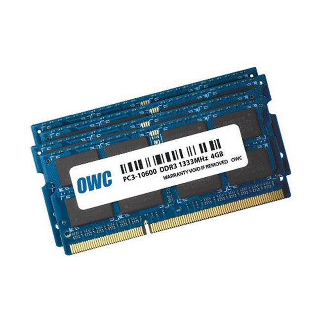 OWC 16GB ( 4x4GB ) PC3-10600 DDR3 1333MHz SODIMM 204 Pin Memory Upgrade Kit For Mid 2010/2011 21.5" & 27" iMac (except 3.2GHz i3 Model). Model OWC1333DDR3S16S