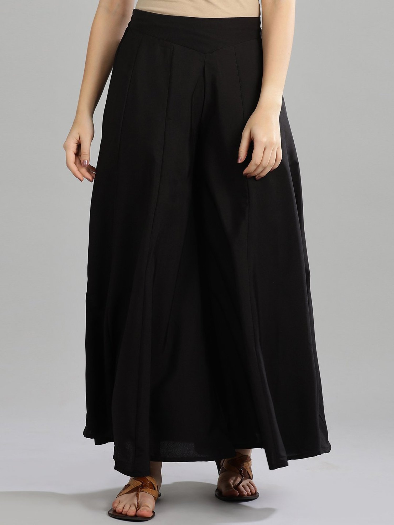 Aurelia Black Regular Fit Palazzos