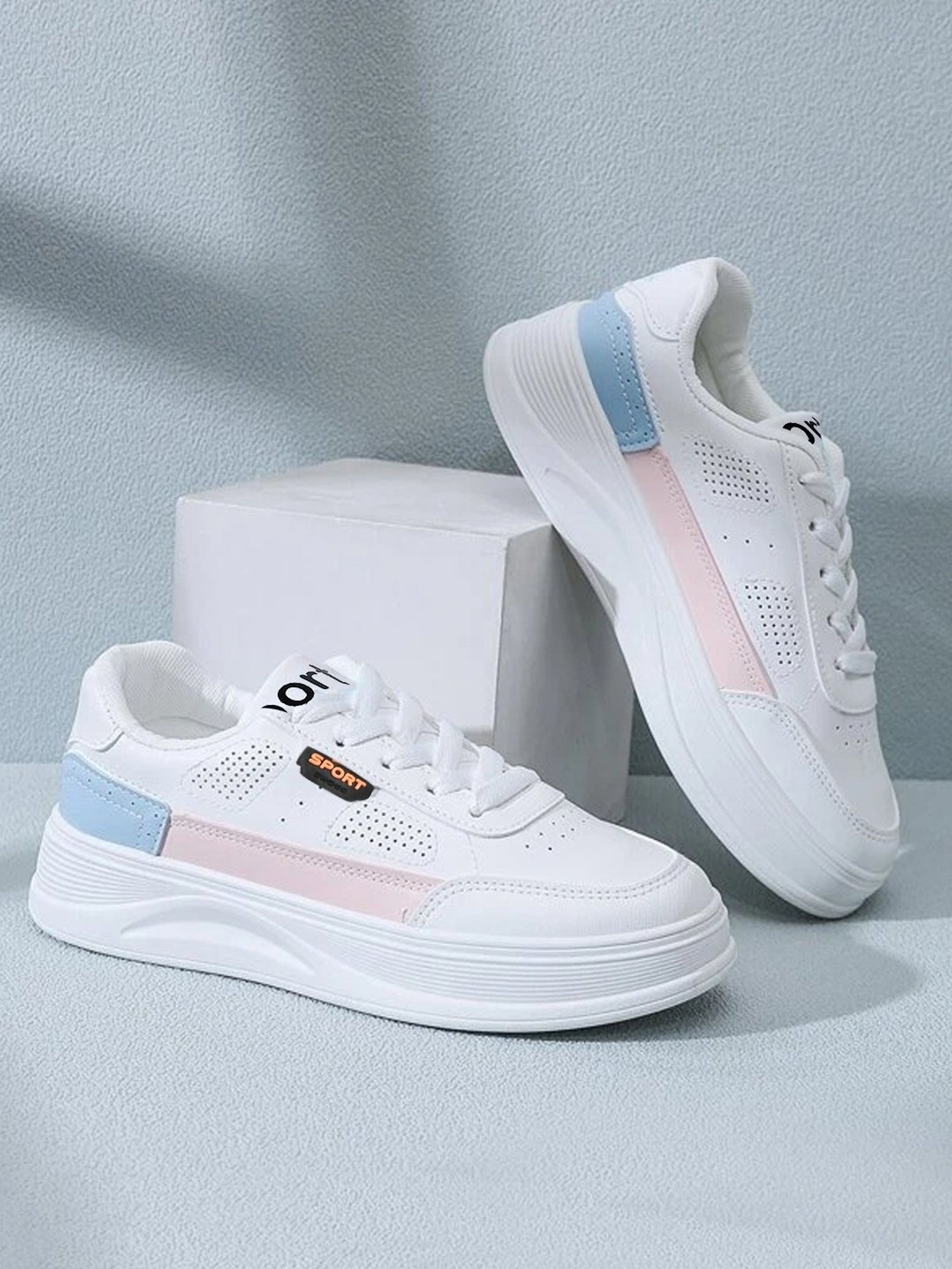 Shoetopia Women's White Sneakers