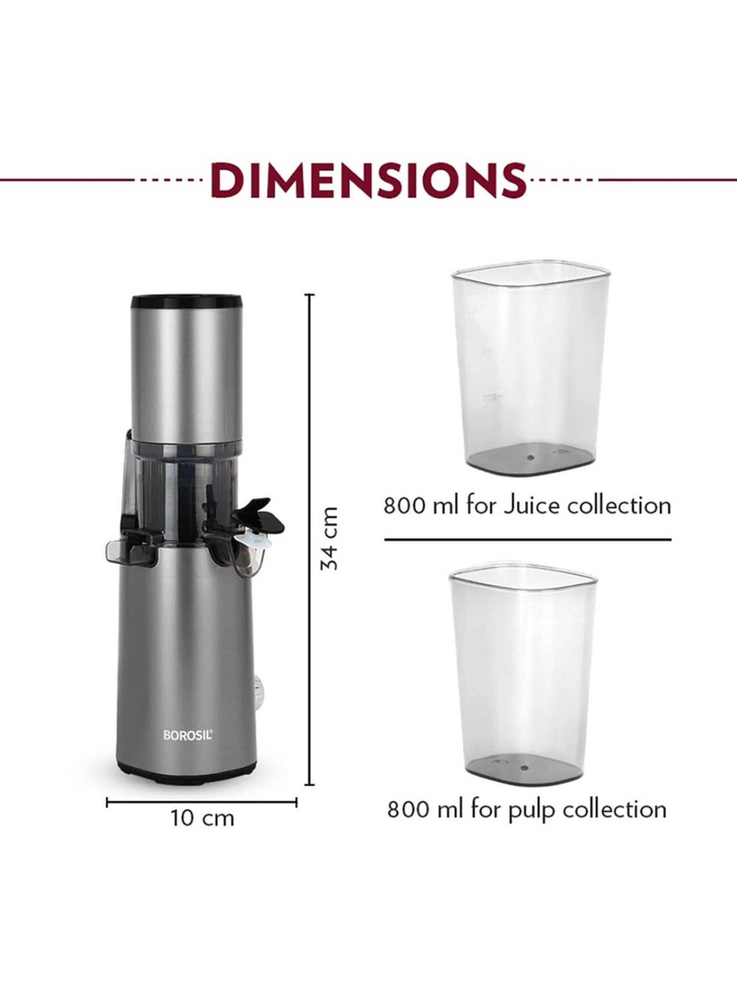 BLACK+DECKER BXCJ0101IN Citrus Juicer 30 Watt 1L (White)