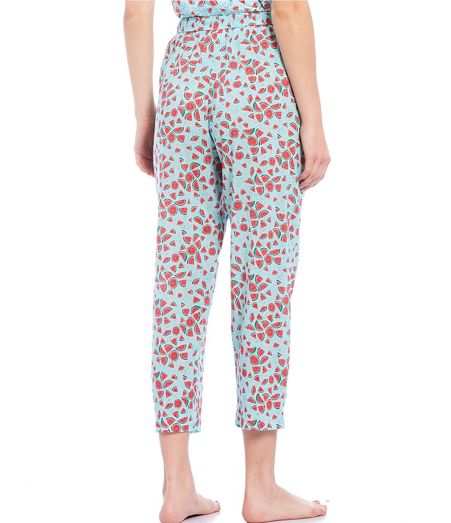 Sleep Sense Watermelon Print Woven Cropped Sleep Pants