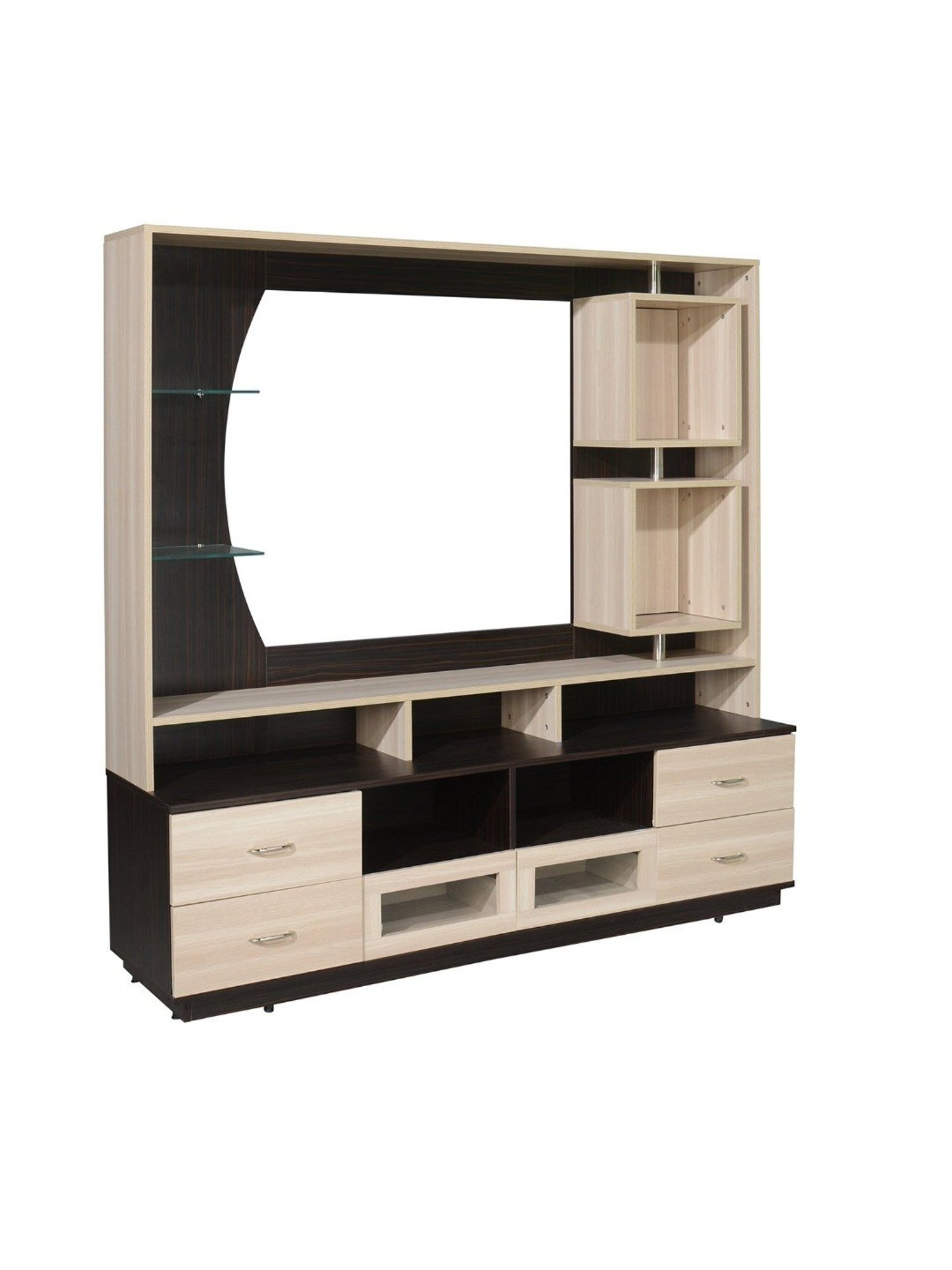 Nilkamal Cora White Engineered Wood TV Entertainment Unit with 2 Shelves