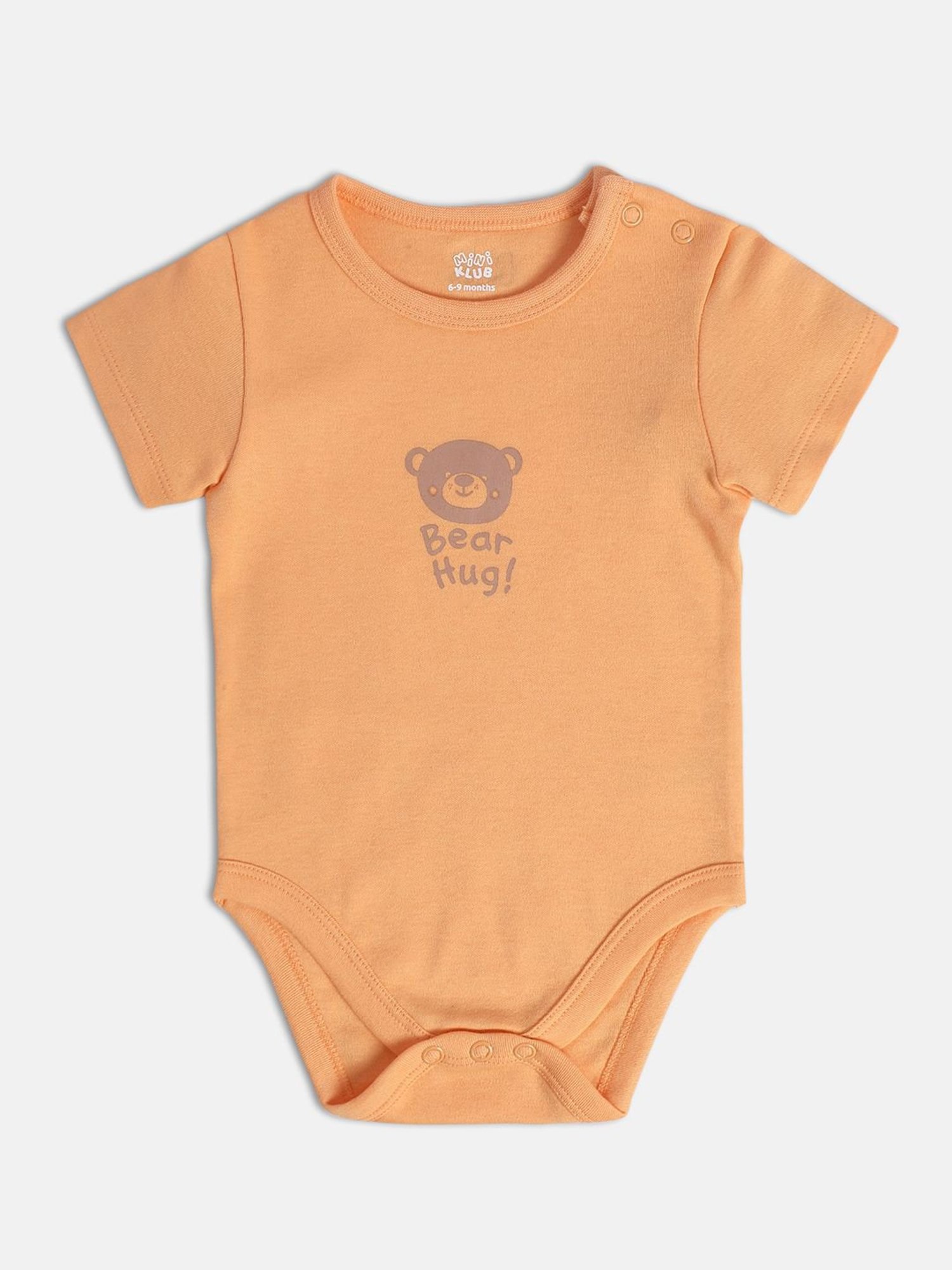 MINIKLUB Kids Orange & Blue Printed Bodysuit (Pack Of 2)