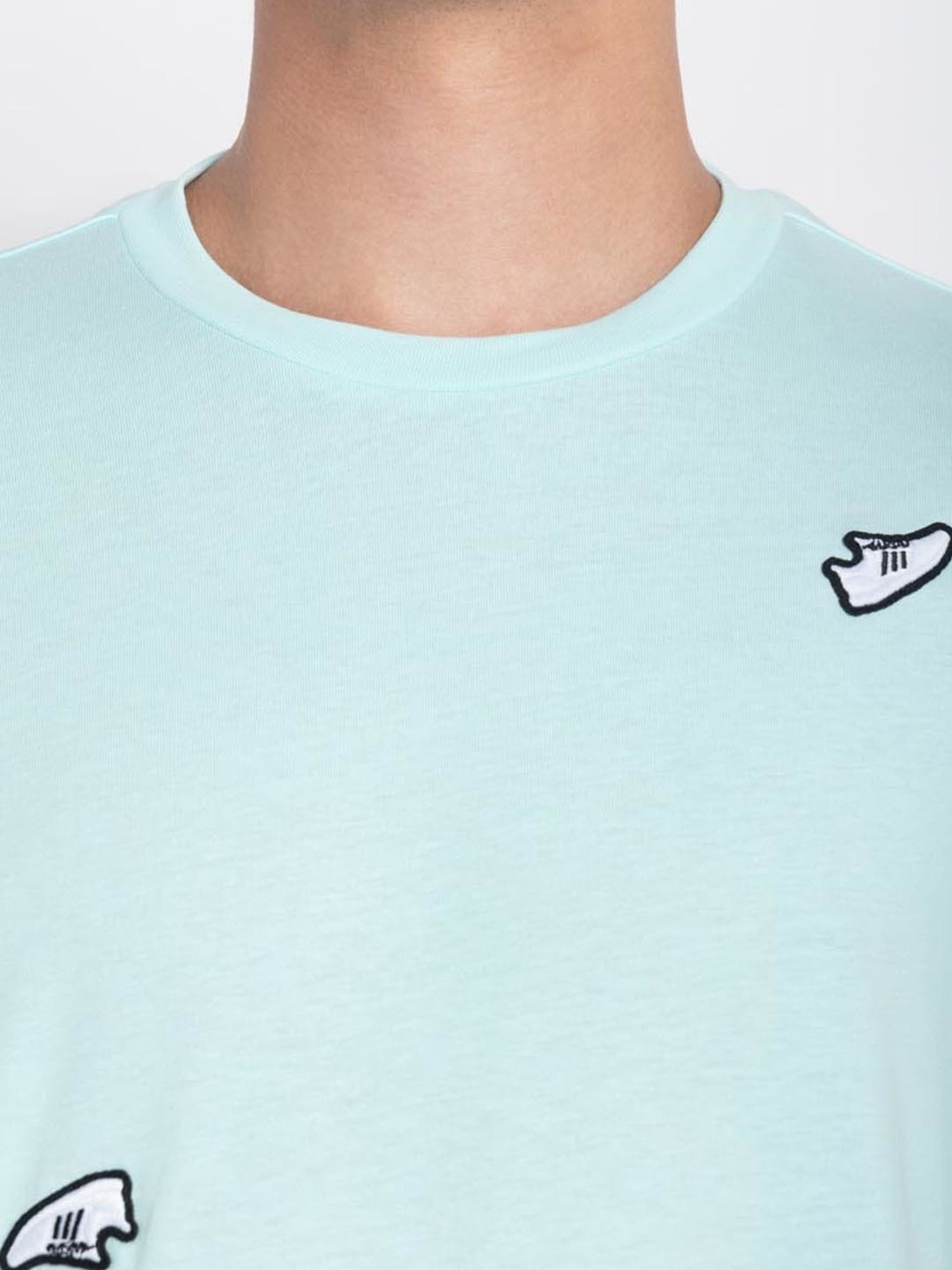 Adidas Green Regular Fit Printed T-Shirt