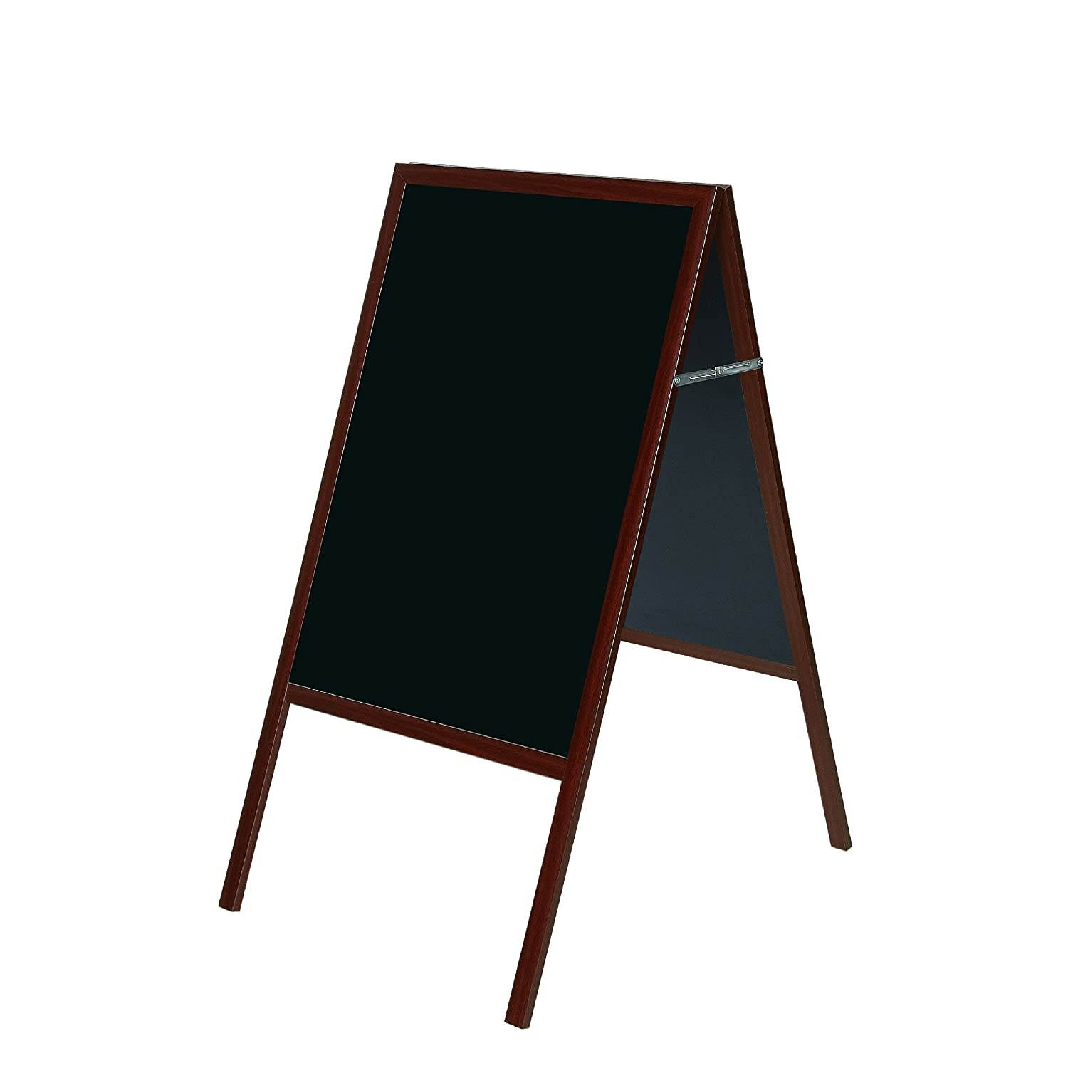 MasterVision Wet Erase Double Sided Sign Wood Board, Magnetic 21" x 33", Black with Cherry Finish
