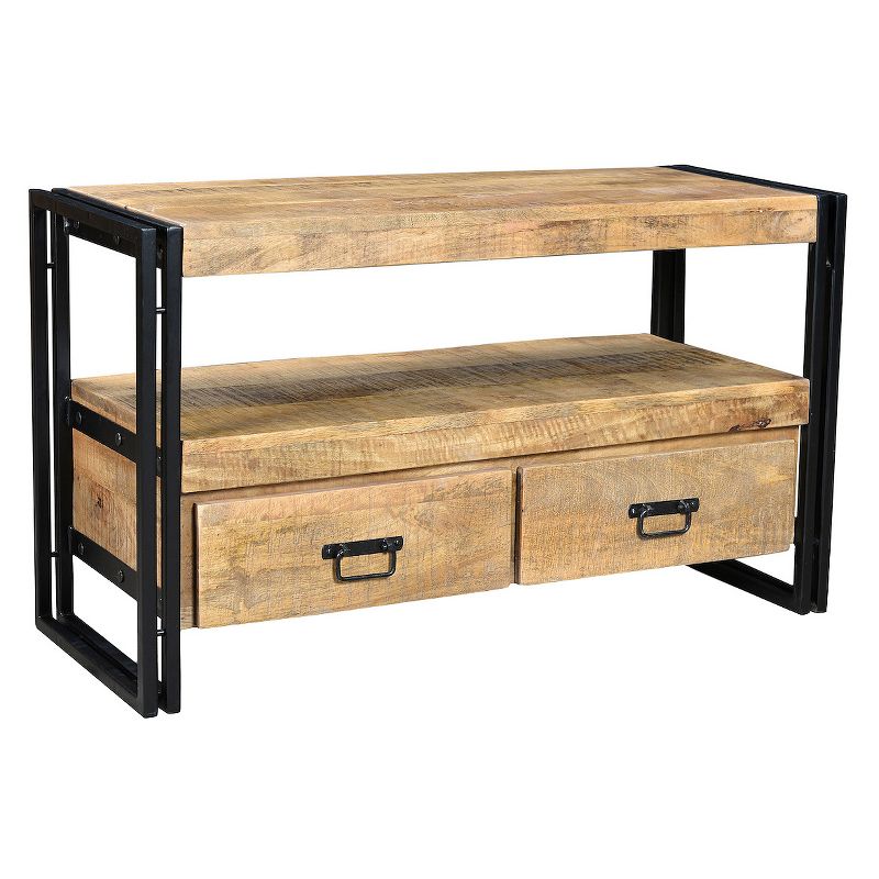 Reclaimed Wood 55" TV Cabinet with Double Drawers - Timbergirl