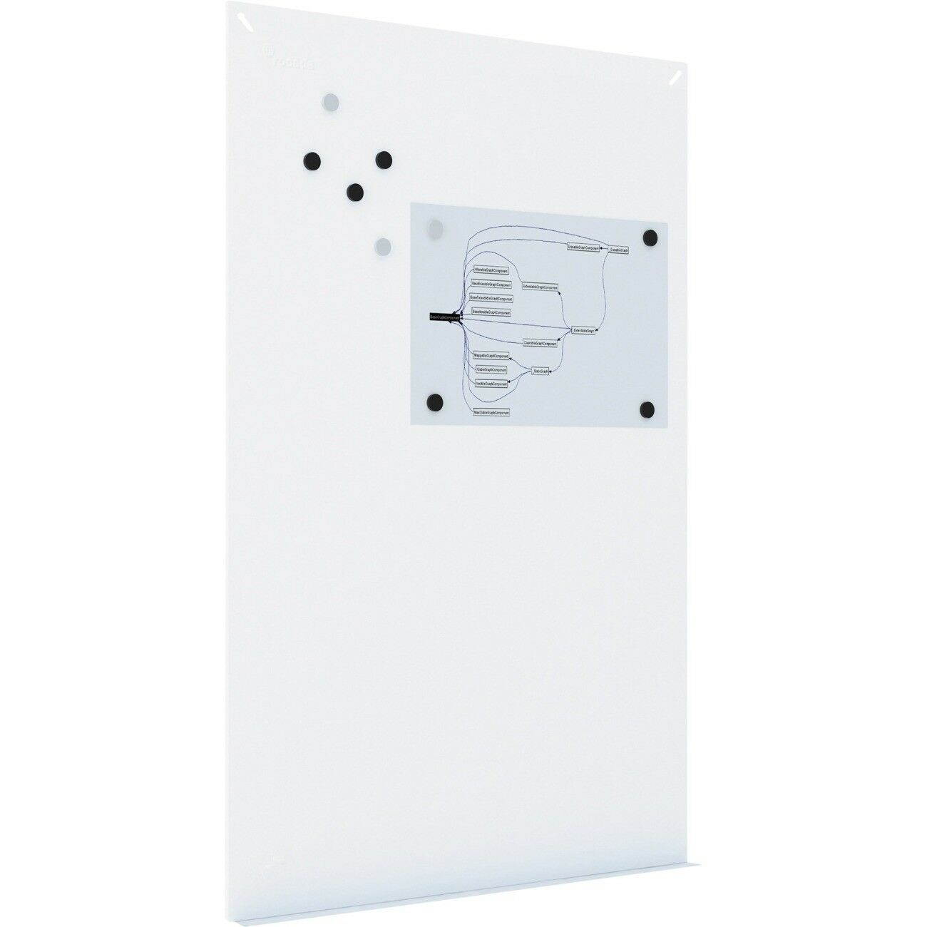 Mastervision Tile Whiteboard - 58.27" Width X 38.58" Height - White - Frame -