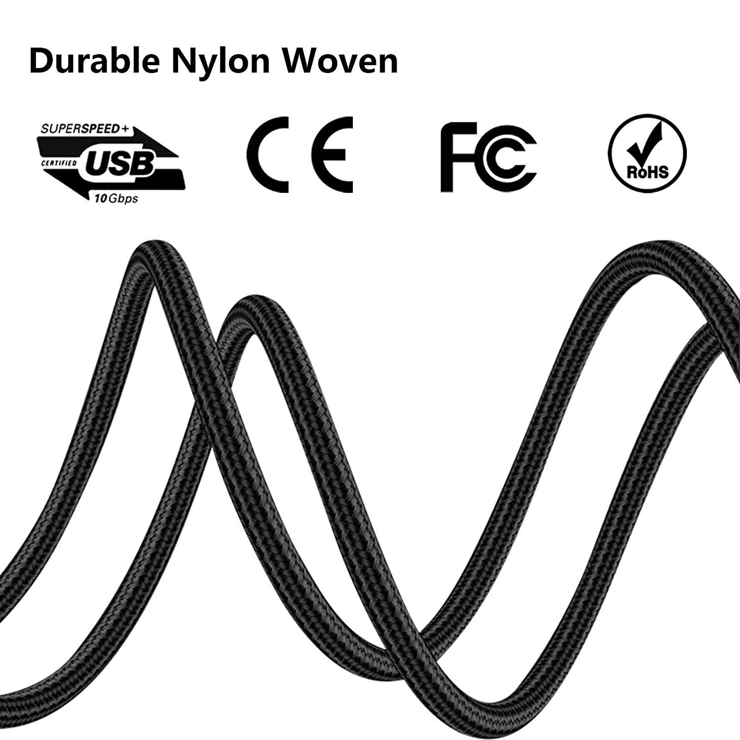 USB-C Extension Cable, USB 3.1 Gen2 Type C Extender Cord Support 10Gbps Data Syncing, USB C to USB C Male to Female 100W Fast Charging, and 4K 60Hz Video Stream