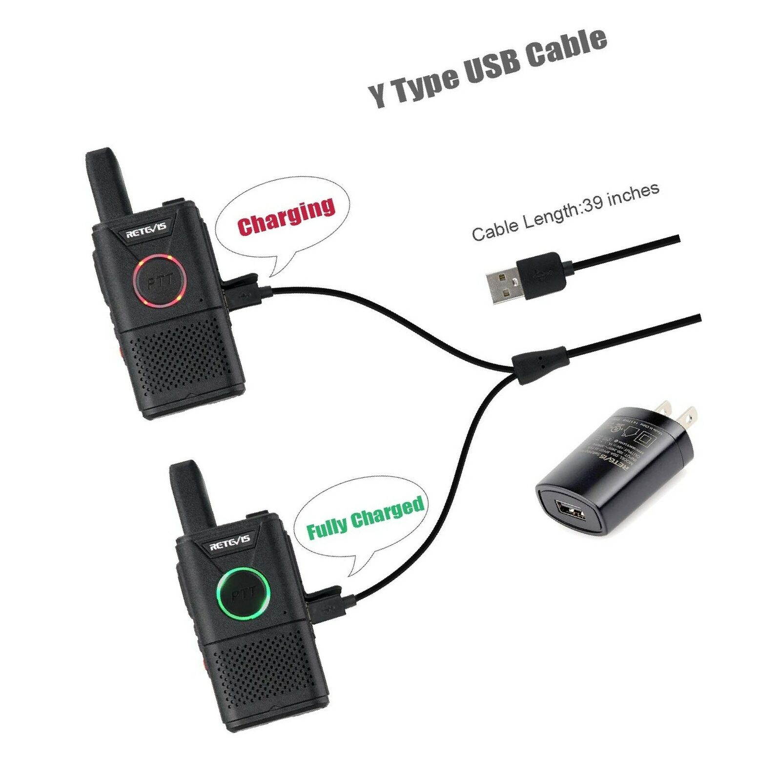 Retevis RT18 Walkie Talkies Rechargeable 16 Channel Dual PTT VOX Super Thin S...