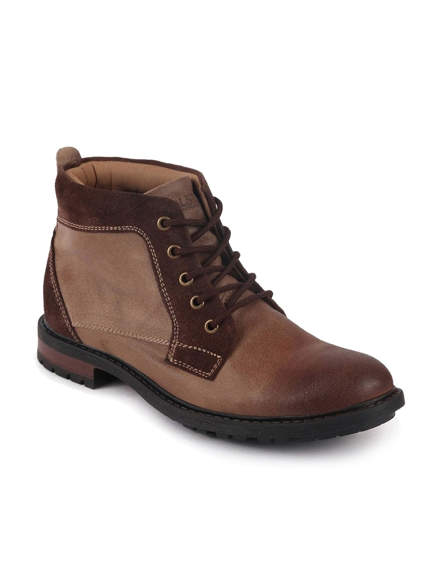 Fausto Men's Brown Derby Boots