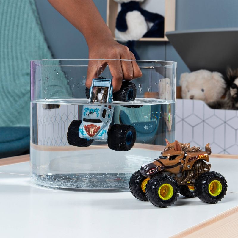 Monster Jam 1:64 2 Packs (Reveal The Steel) - Horse Power vs W