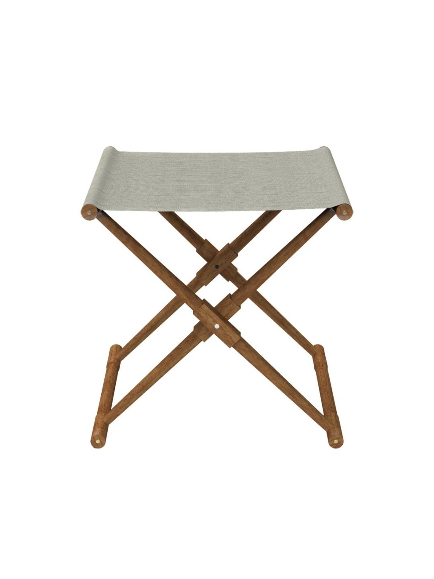 Chumbak Bistro Srilanka Solid Ivory Sheesham Wood Folding Ottoman