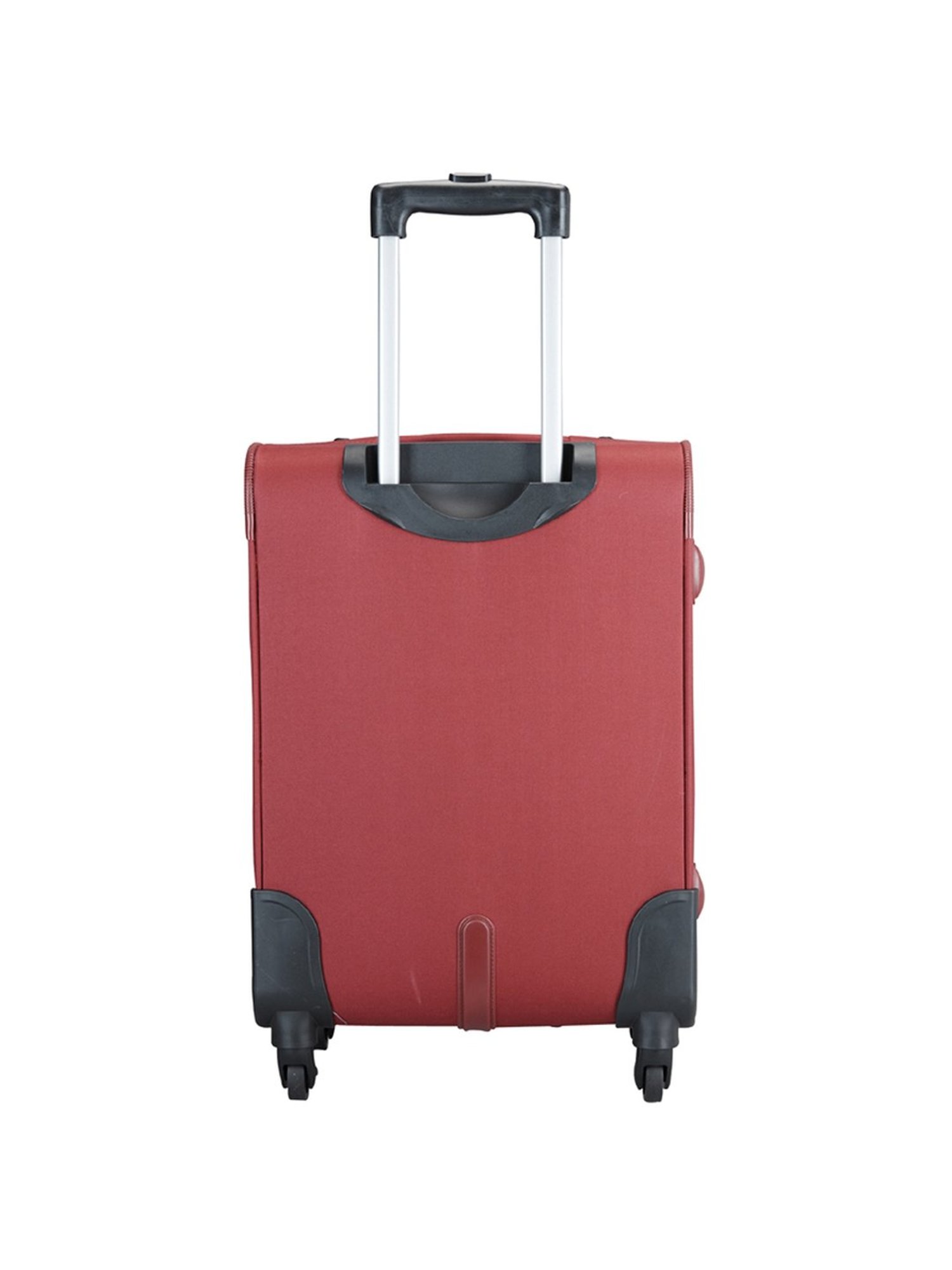 Aristocrat Amber Red 4 Wheel Small Soft Cabin Trolley - 58 cm