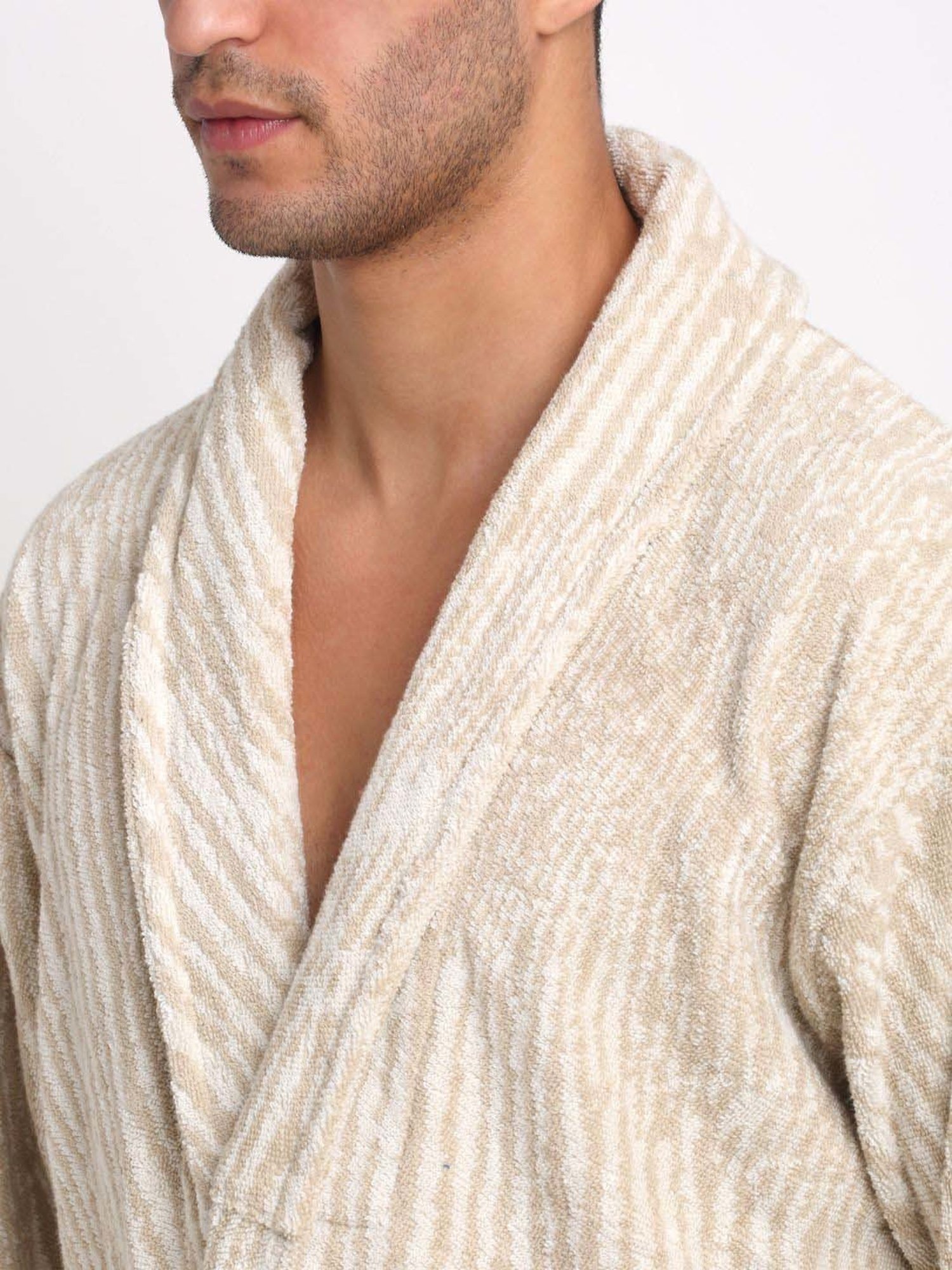 Trident Comfort Living Grey Cotton 380 GSM Bathrobe