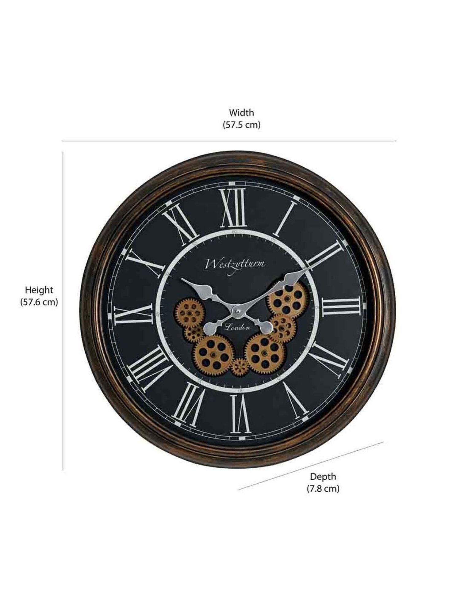 SEIKO classic black plastic wall clock with sweep movement