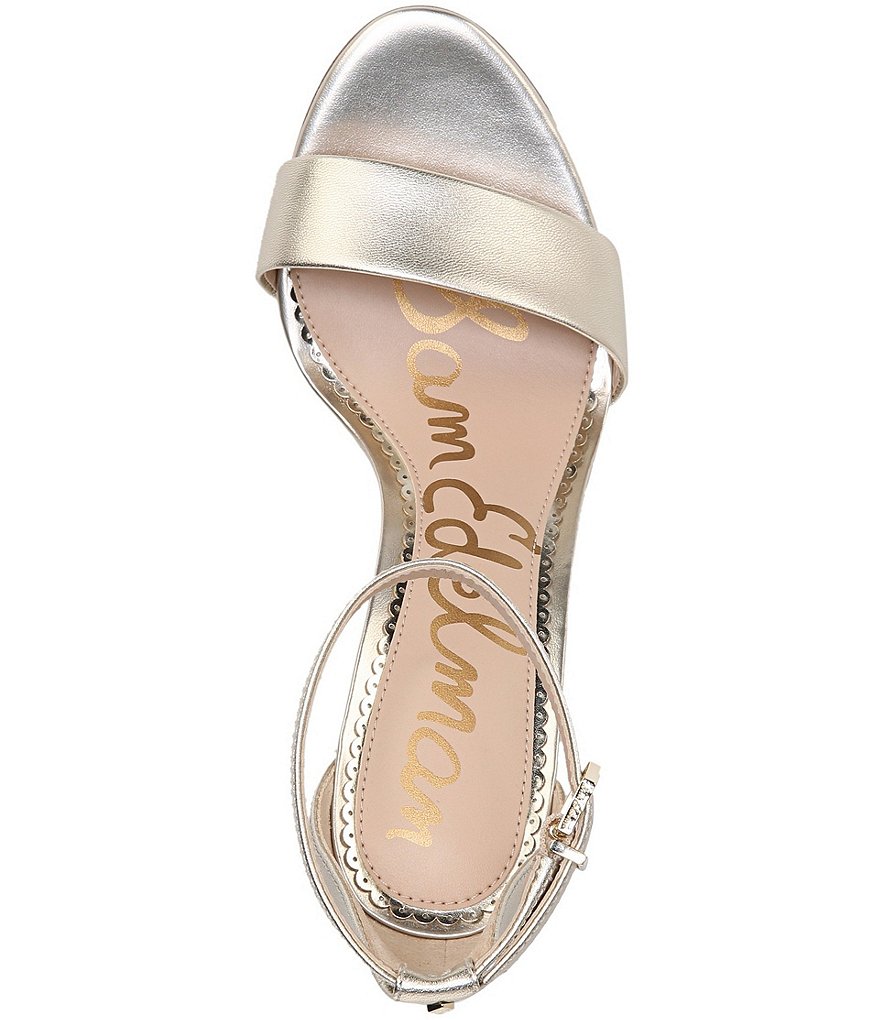 Sam Edelman Yaro Leather Ankle Strap Block Heel Dress Sandals