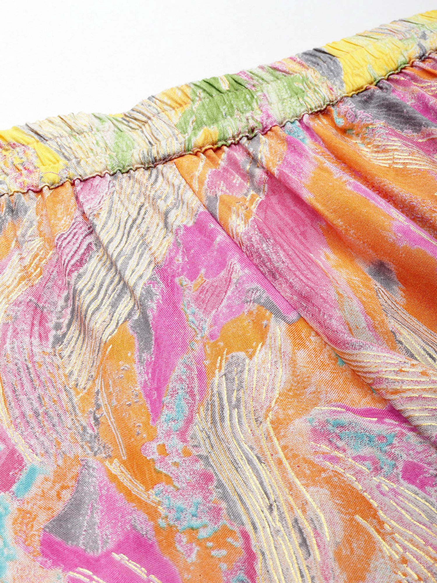 theRebelinme Pink Printed Relaxed Fit High Rise Plus Size Culottes