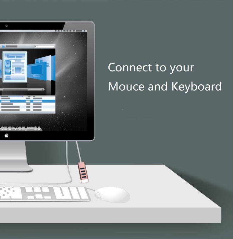 4 in 1 USB C HUB, Aluminum USB-C Adapter with 4 USB 3.0 Ports, for MacBook Pro 2019/2018/2017, ChromeBook, XPS, Galaxy S20/S10/S9/S8 and More.