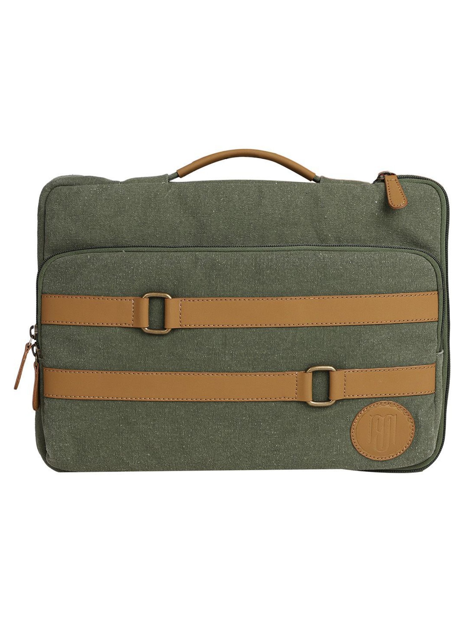 Mona B 4 Ltrs Olive Green Small Laptop Sleeve