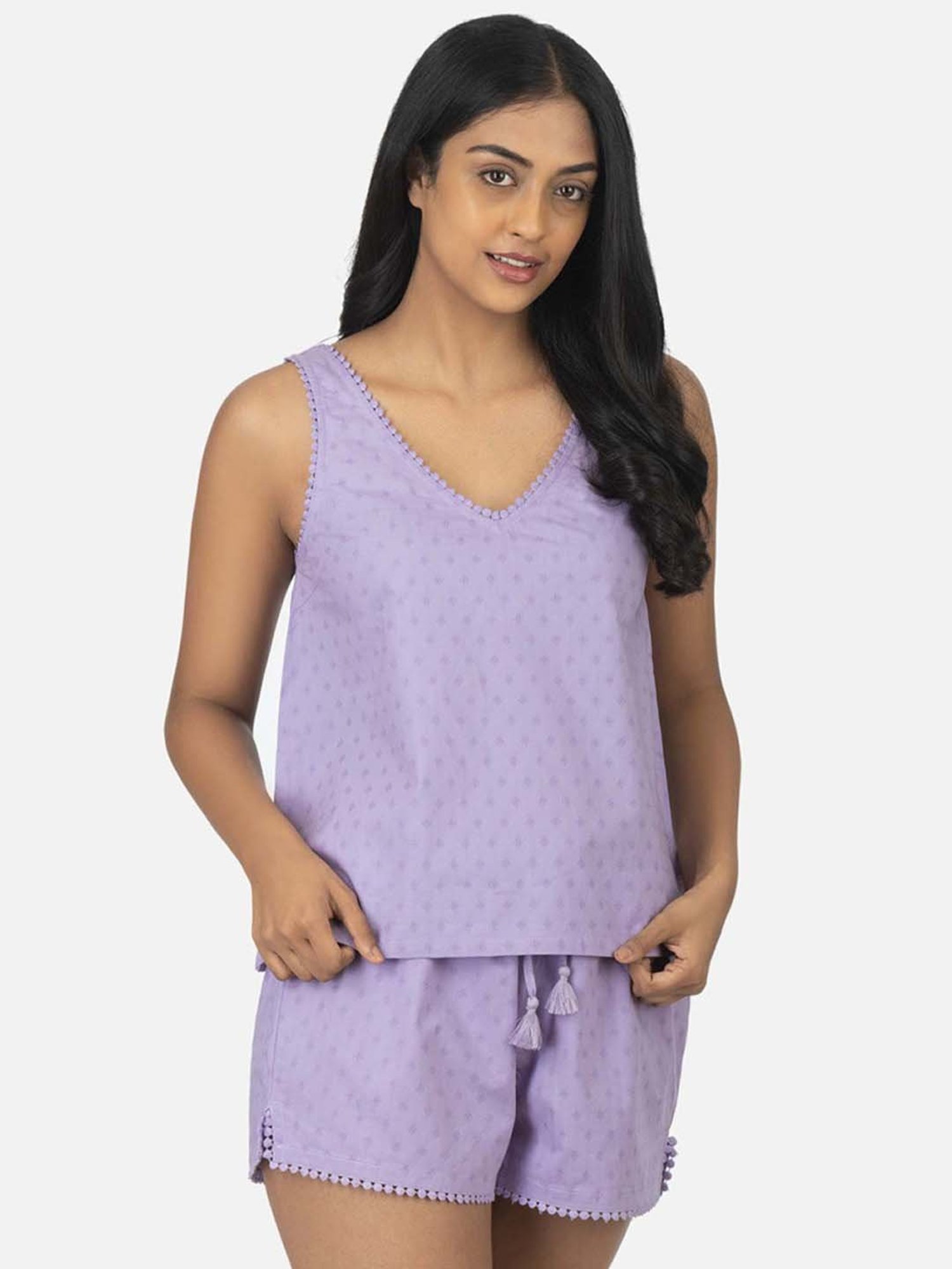 The Calm Collective Lavender Ivy Shorts Set