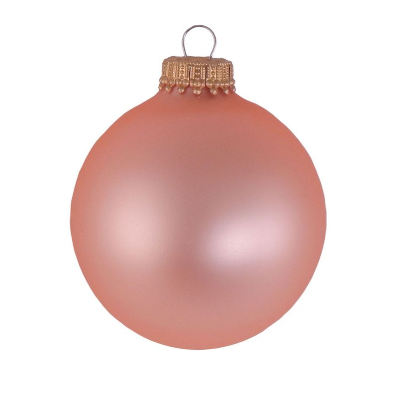 Christmas by Krebs 8ct Coral Matte Glass Christmas Ball Ornaments 2.5" (67mm)