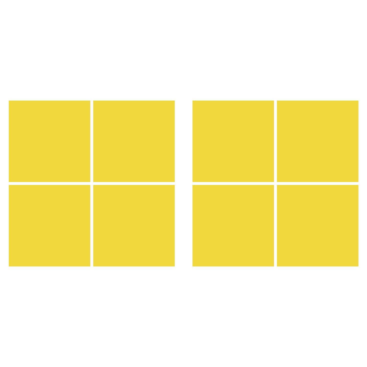 LiteMark 5.5 Inch Golden Yellow Square Decals - Pack of 8