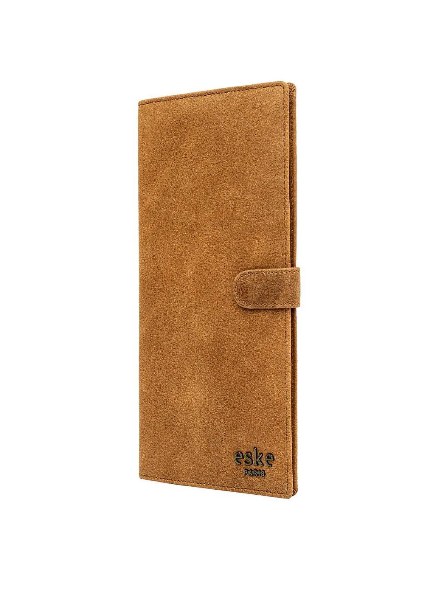 Eske Clover Brown Solid Small Passport Holder