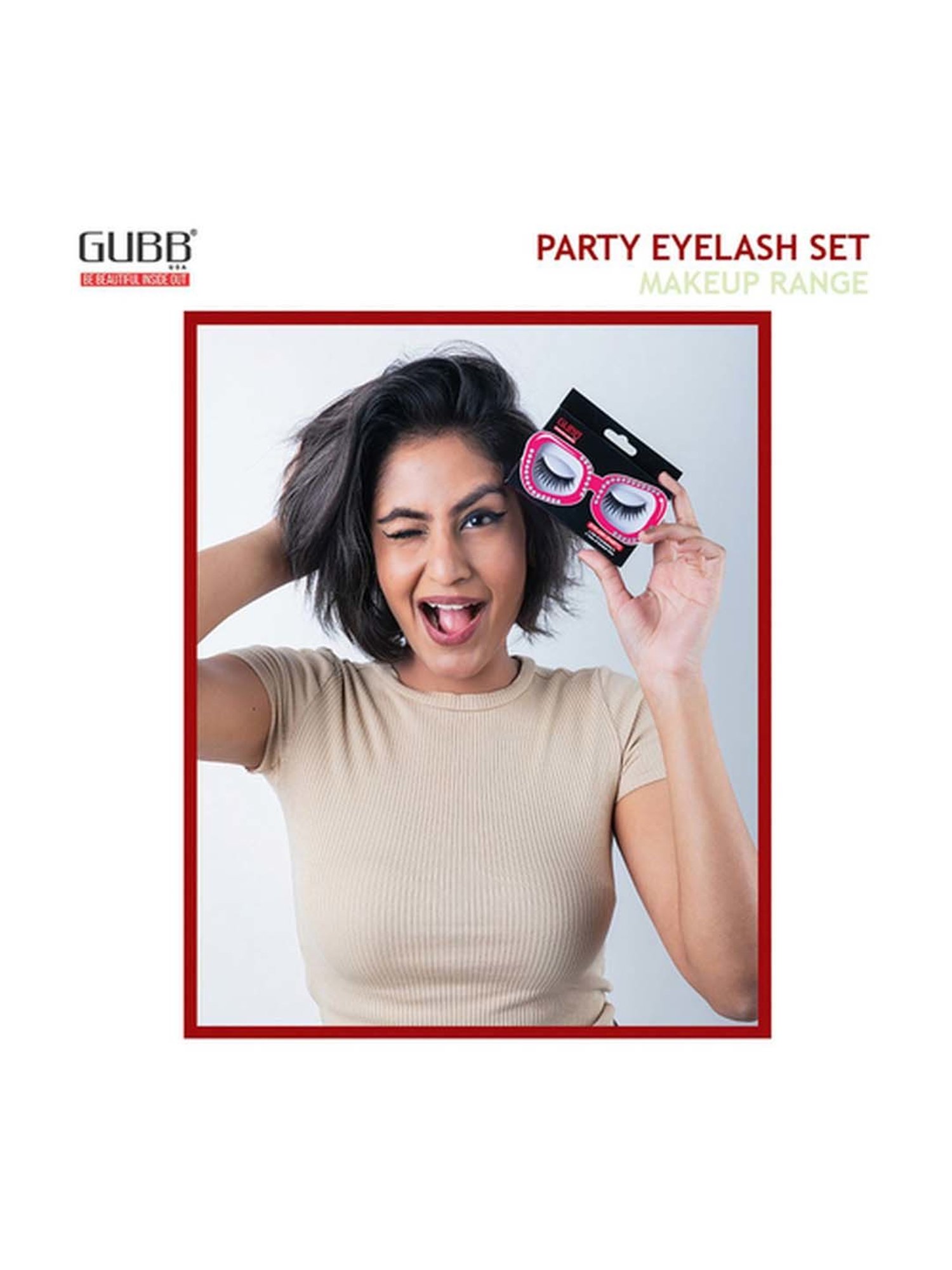 GUBB Faux Eyelashes, False Eyelash Set with Glue - Party