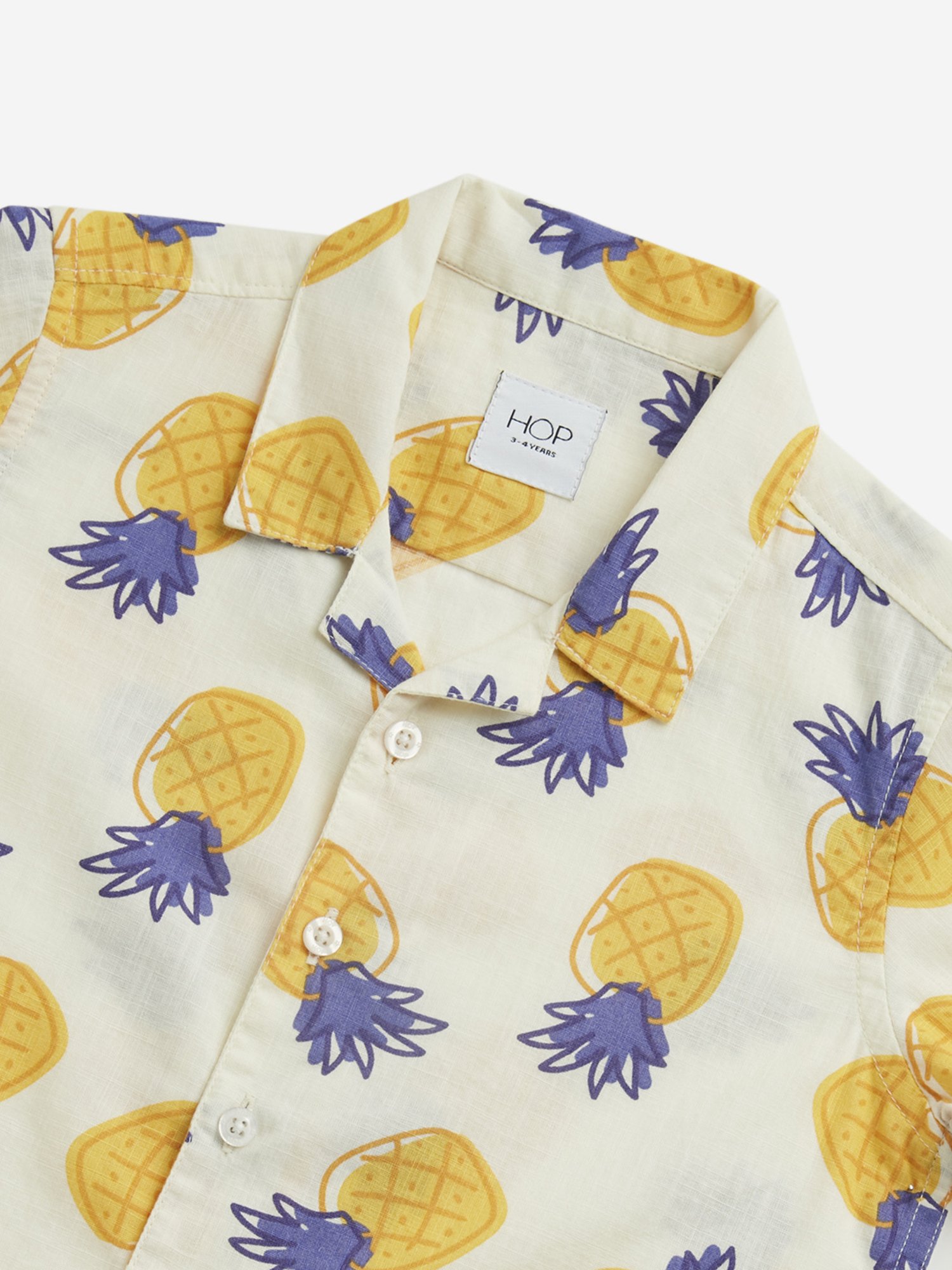 HOP Kids by Westside Yellow Pineapple Pattern Shirt