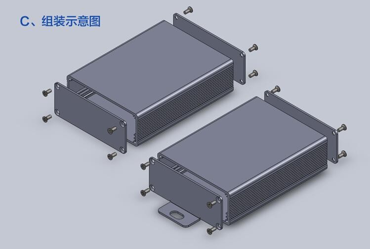 Aluminum enclosure 74*29*100mm power control box extrusion case PCB distribution project funtion box DIY NEW