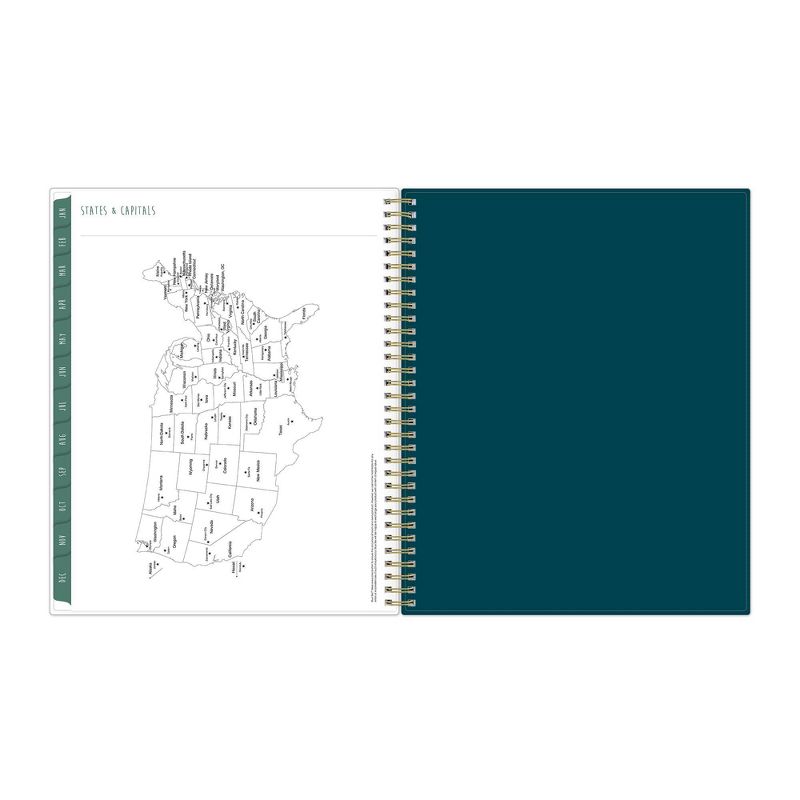 2021 Planner 8.5" x 11" VertAppt Plastic Weekly/Monthly Wirebound Blue Spring Leaf - Mia Charro