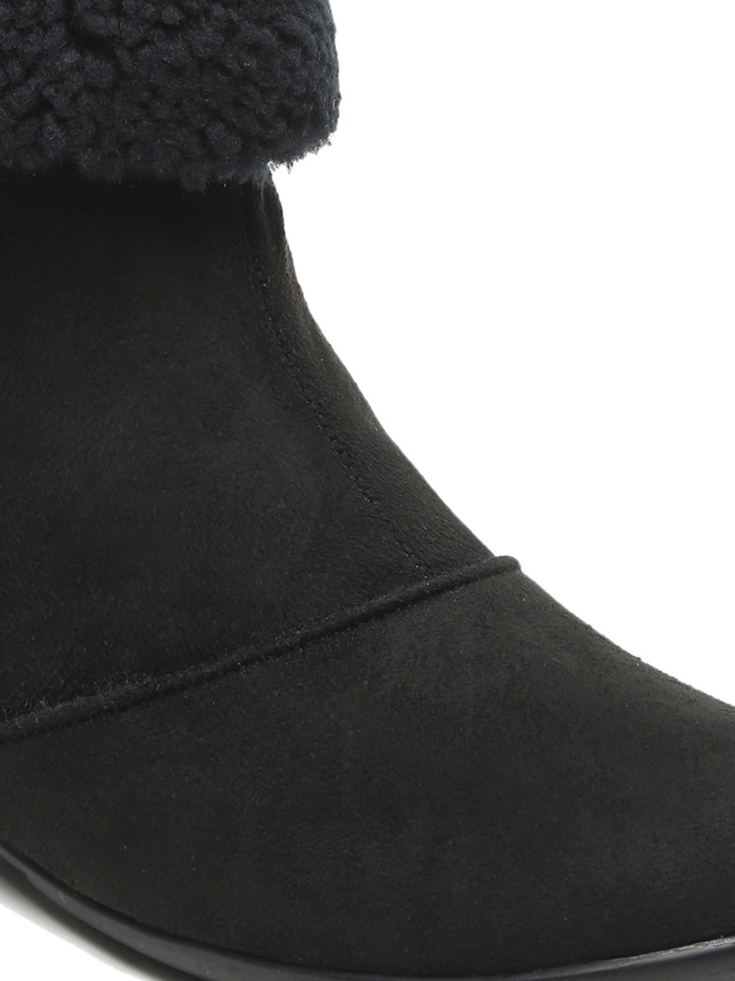 Flat N Heels Women's Black Snow Boots