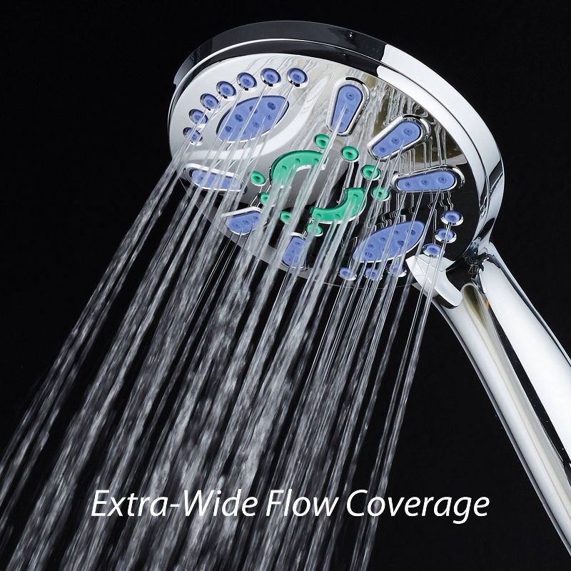 Six Setting Elite High Pressure Ultra Luxury Handheld Shower Head Chrome - AquaDance