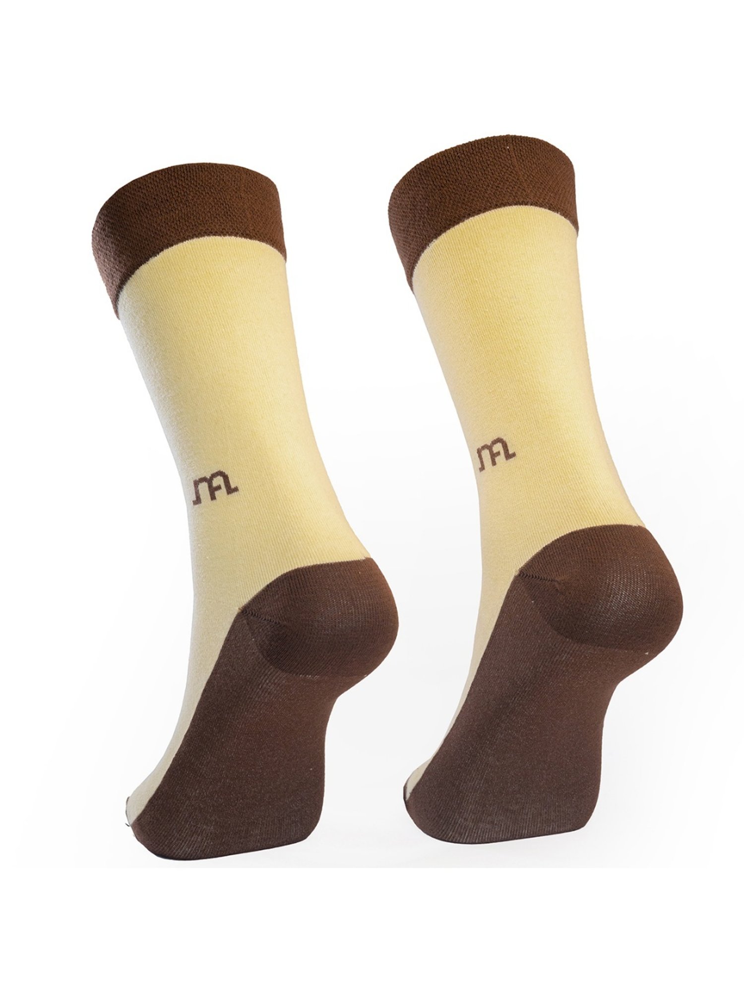 Man Arden Beige Color Block Socks