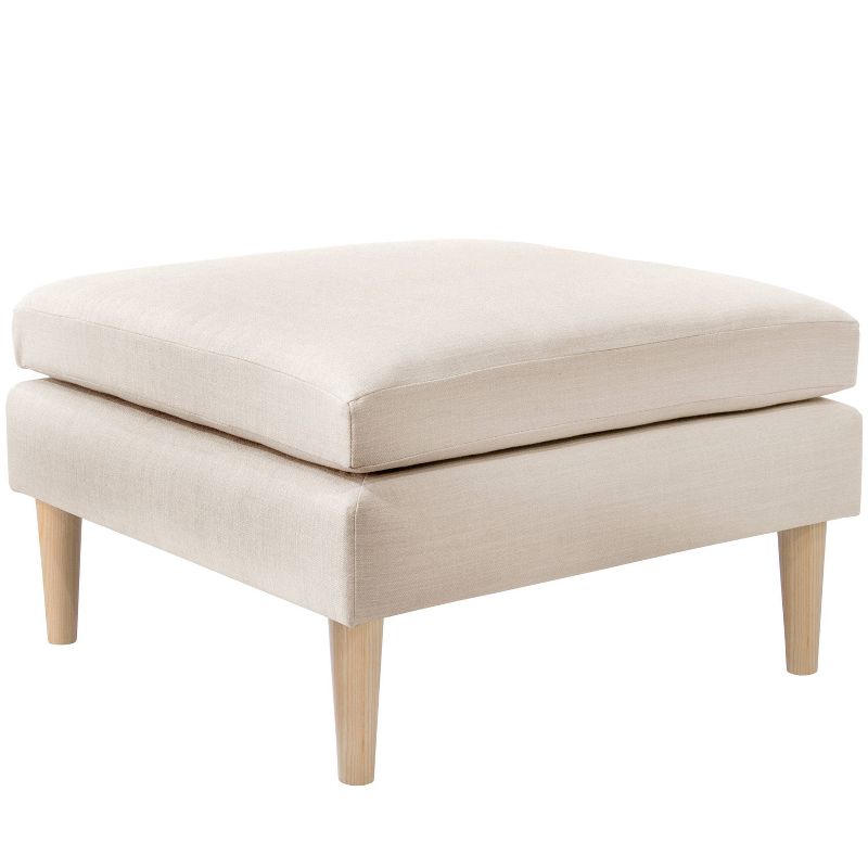 Pillowtop Ottoman Linen Talc - Simply Shabby Chic®