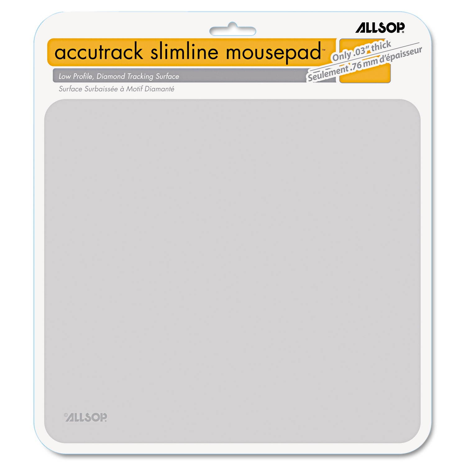 Allsop Accutrack Slimline Mouse Pad Silver 8 3/4" x 8" 30202