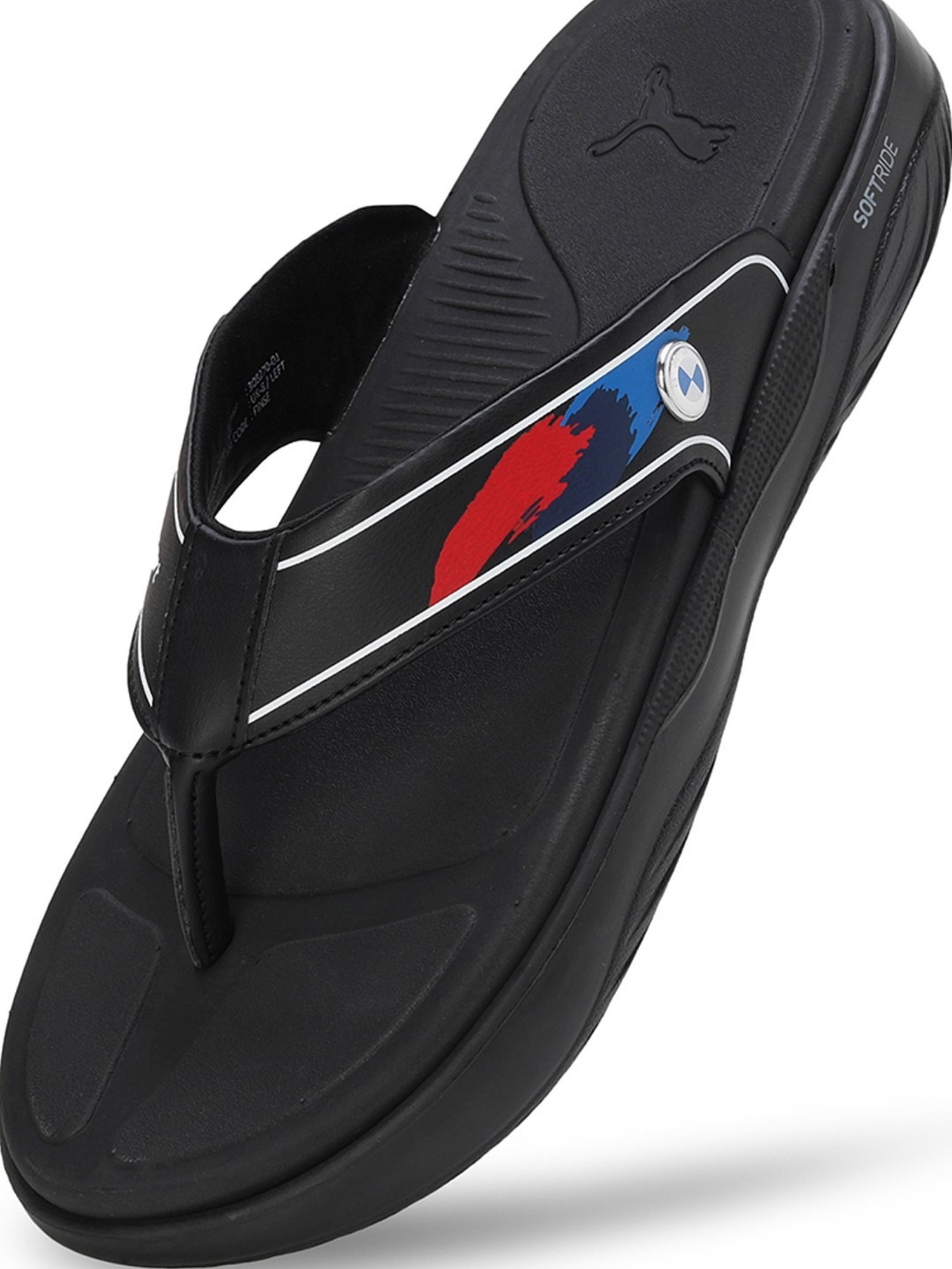 Puma Men's BMW MMS Softride Seave Black Flip Flops