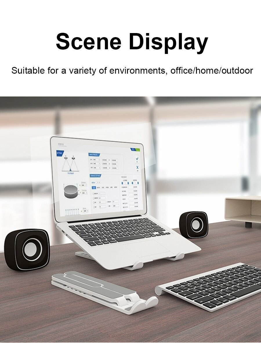 Adjustable Portable Laptop Stand Foldable Support Base Notebook Stand For Lapdesk Computer Laptop Holder Cooling Bracket Riser