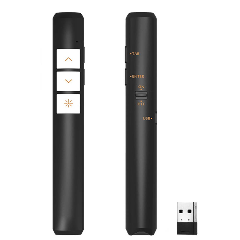 PP-932 2.4G Presenter 2.4GHz USB Wireless Laser Pointer PPT Remote Controller Presenter for PPT Presentation with Storage Bag