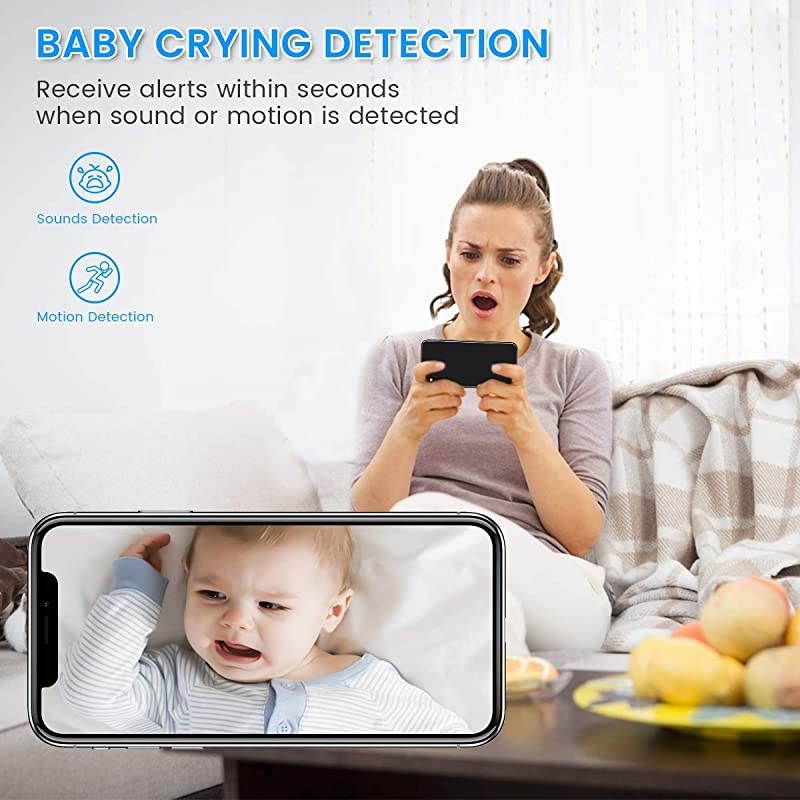 Security Camera WiFi IP Home CameraR2C 1080P HD Baby Monitor Wireless Pet Camera with AI Human Sound Detection Free Cloud Included 2Way AudioWorks with Alexa PanTilt Night Vision