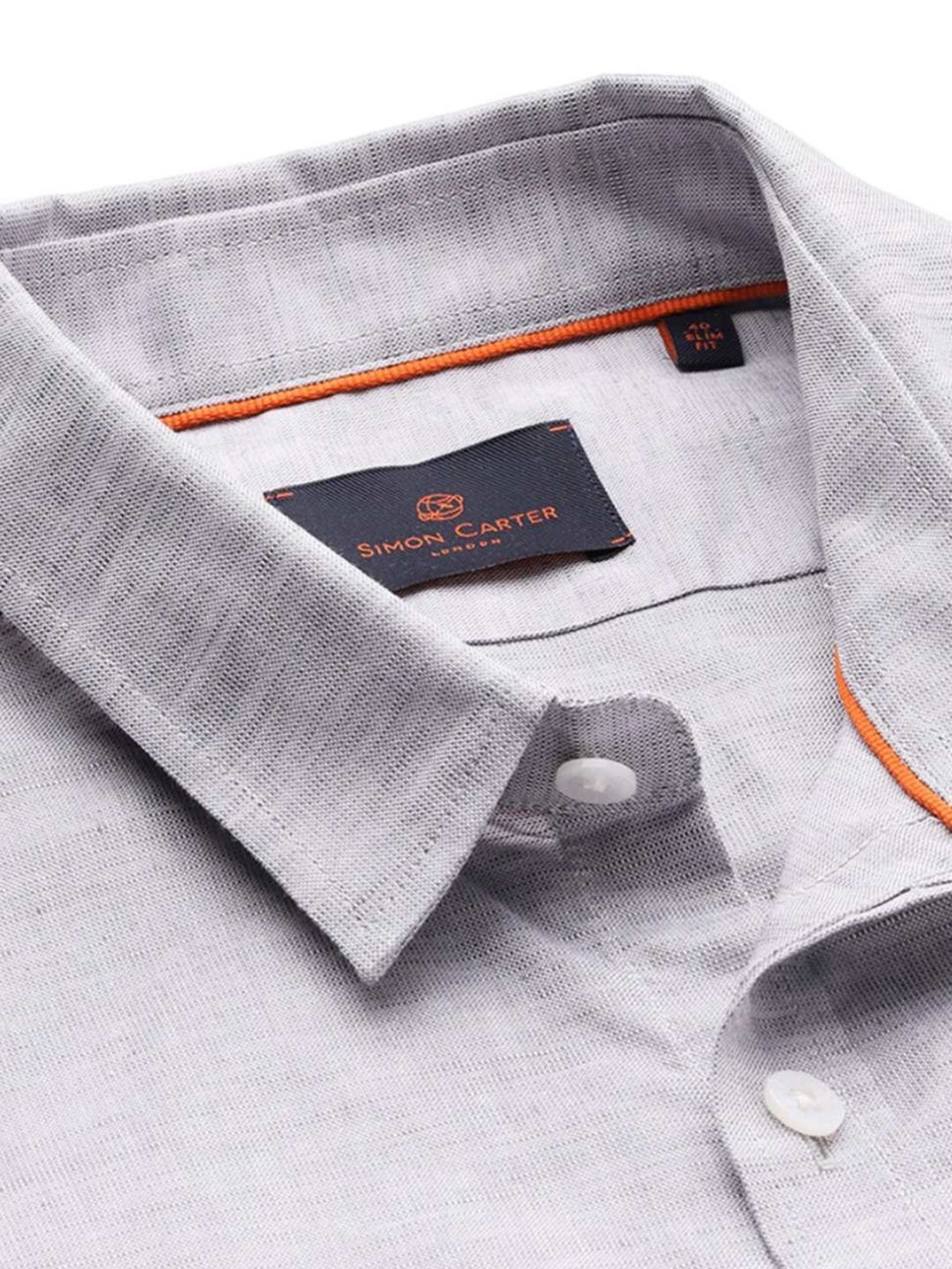 Simon Carter London Grey Slim Fit Shirt
