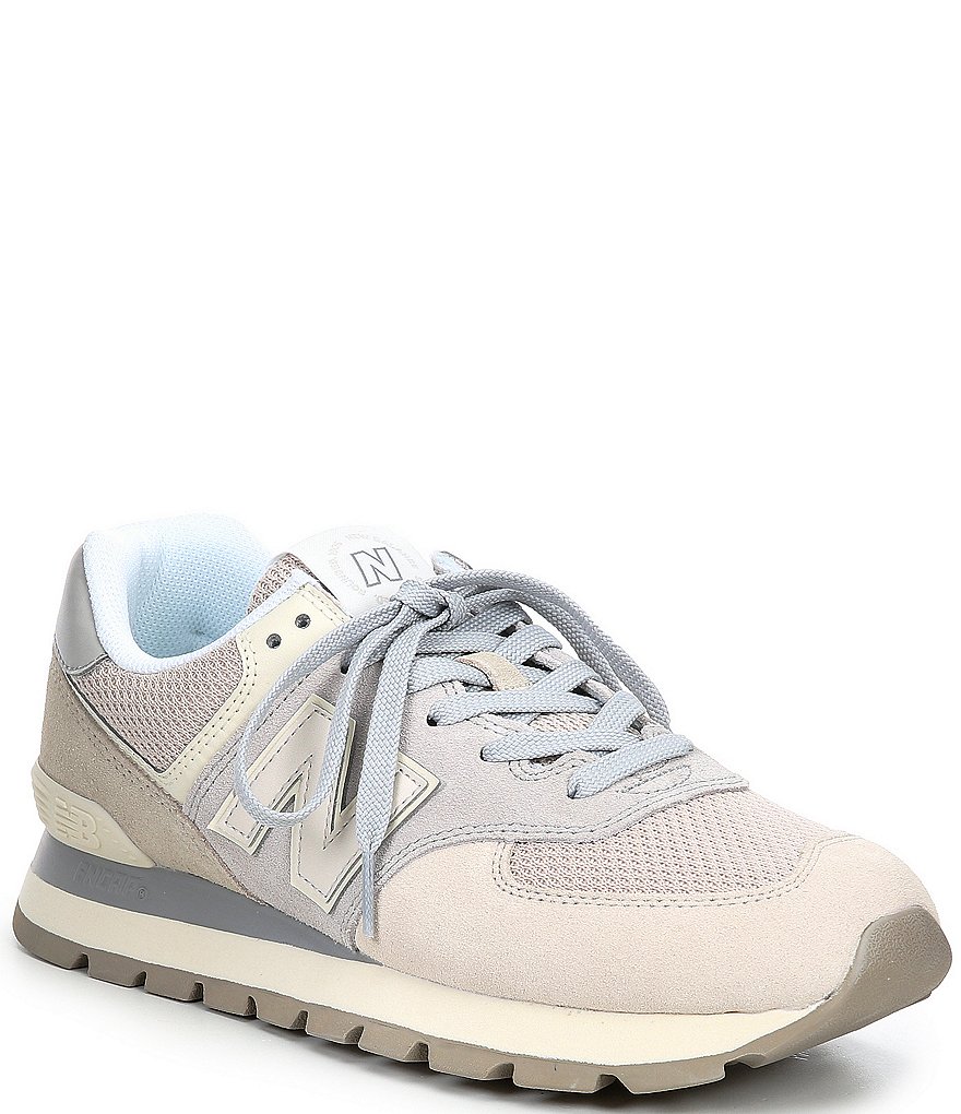 New Balance Men's 574 Suede And Mesh Lace-Up Lifestyle Shoes