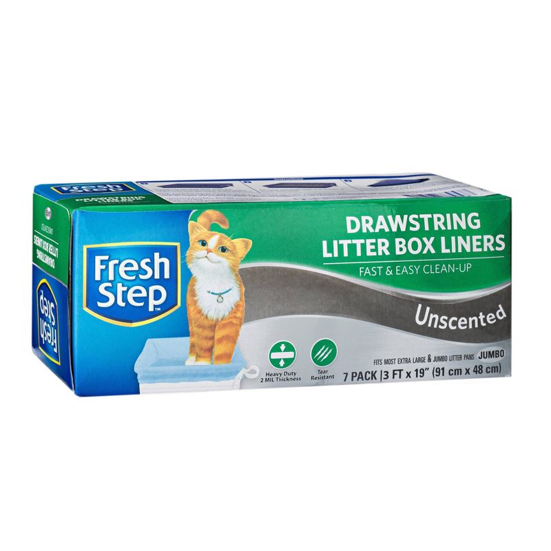 Fresh Step Cat Litter Box Liners Unscented - Jumbo - 4pk