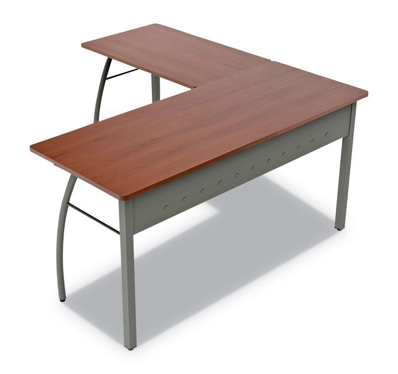 Linea Italia(R) Trento Line L-Shaped Desk, 59 1/8w x 59 1/8d x 29 1/2h, Cherry TR737CH