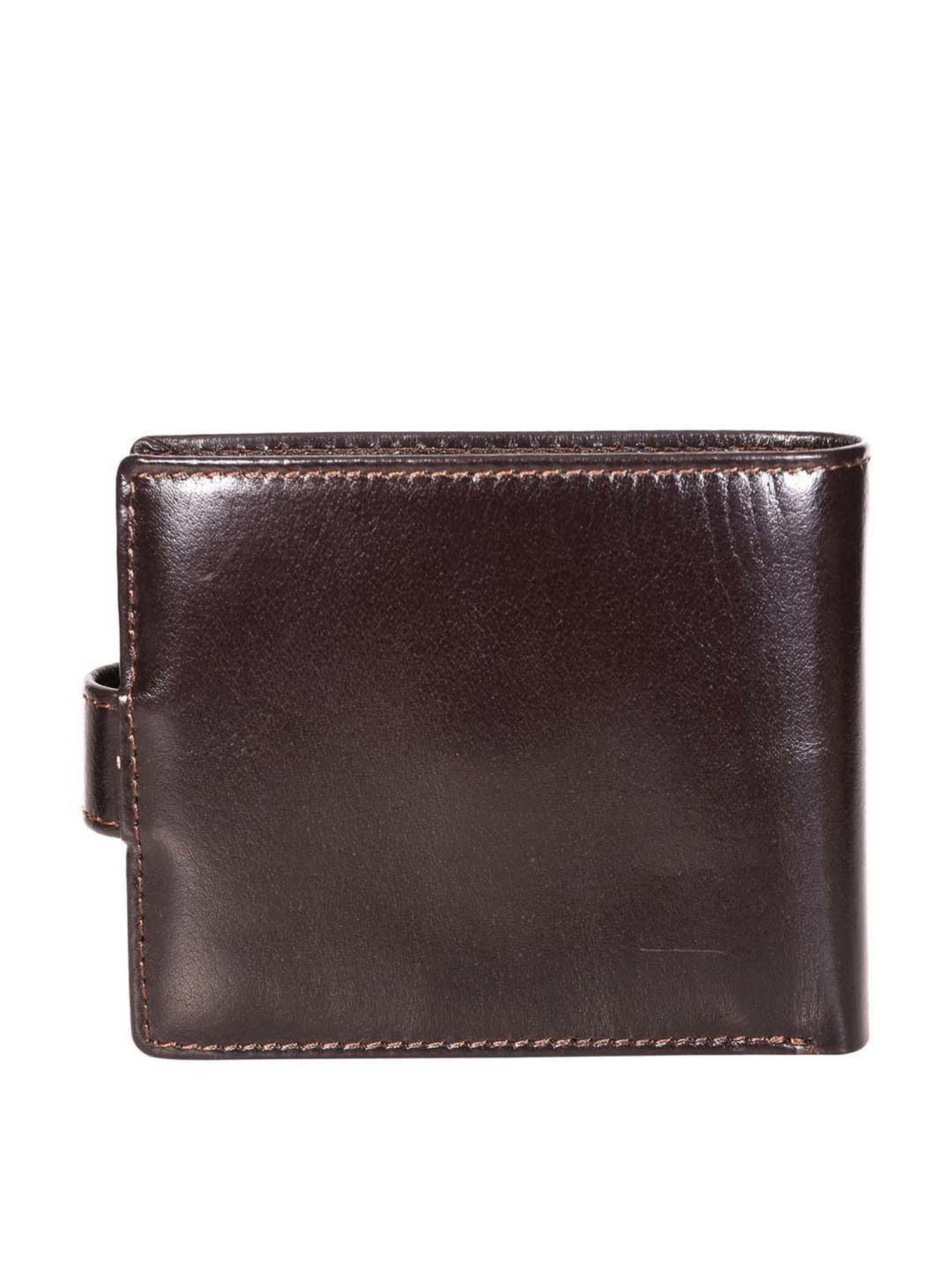 SASSORA Brown Casual Leather Rfid Bi-Fold Wallet for Men