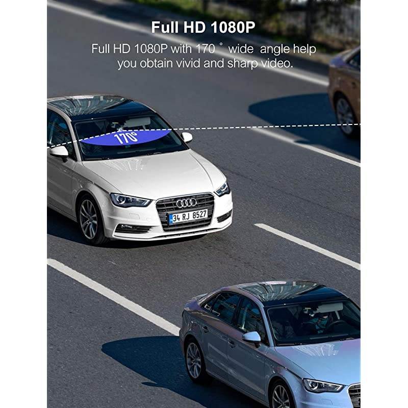 Dashcams for Cars |  Dash Cam 1080P HD | 170&deg; Car Dash Camera | Dashboard Camera | Video Recorder for Cars | Super Night Vision DVR | Parking Mode | G-Sensor | HDR | Loop Recording